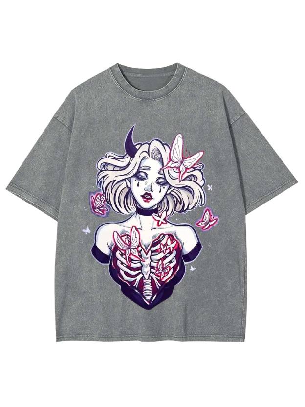 Butterfly Soul Unveiled Washed Tshirt