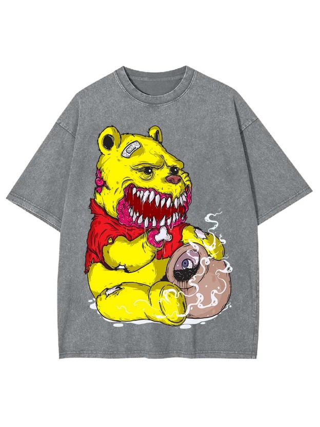 Ferocious Bear with a Twisted Appetite Washed Tshirt