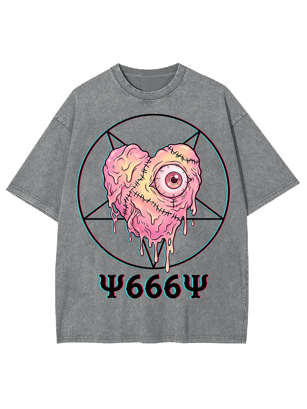 EYEBALL HEART AAA WASHED TSHIRT