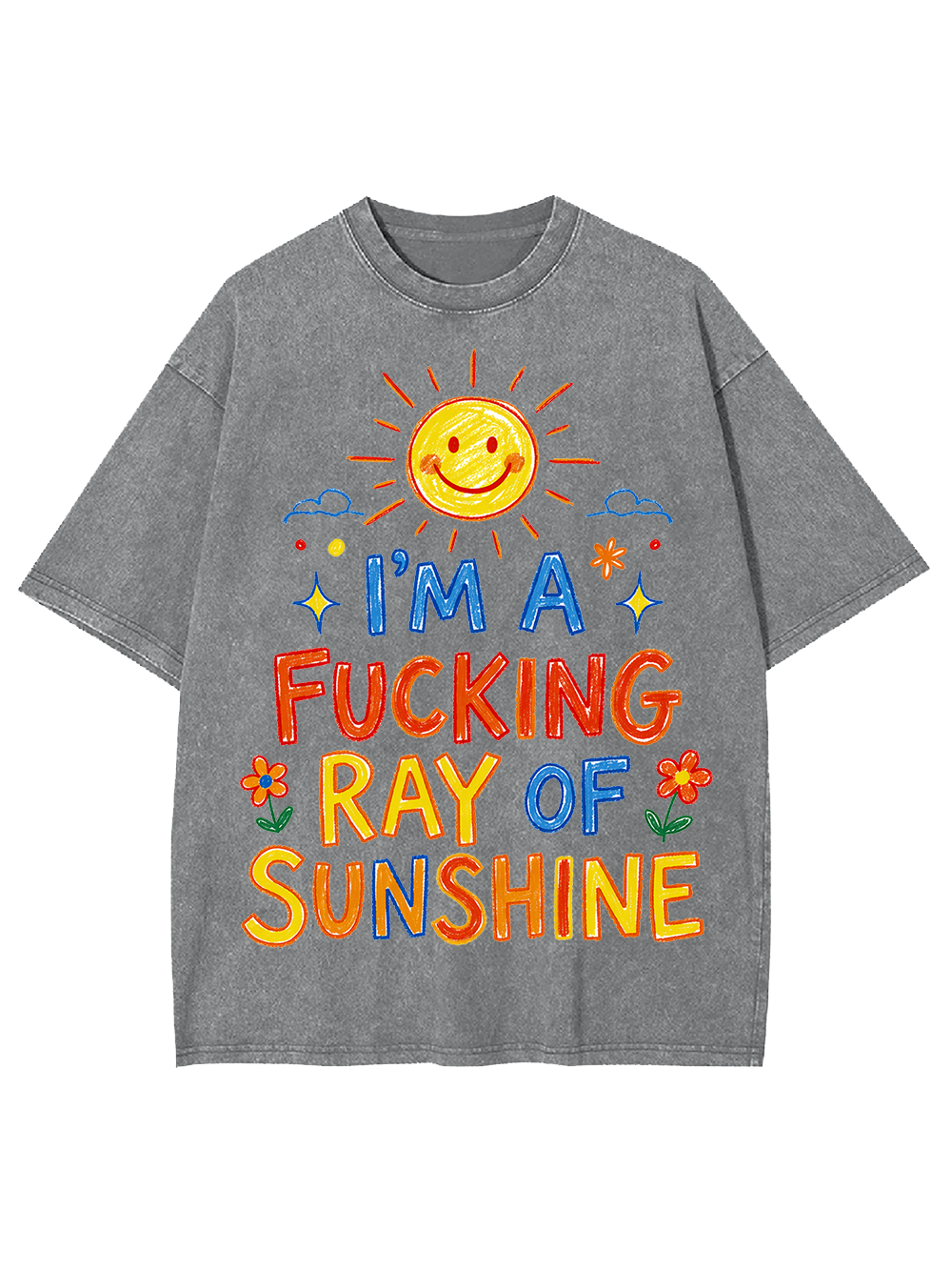 RAY OF SUNSHINE MESH JERSEY AAA WASHED TSHIRT