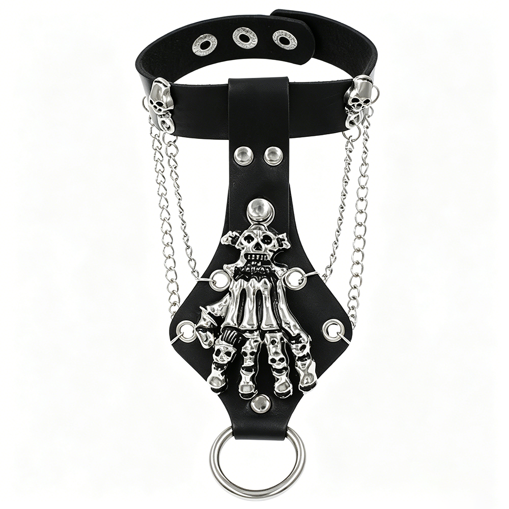 GOTHIC SKELETON PU CLAWS CLO BRACELET
