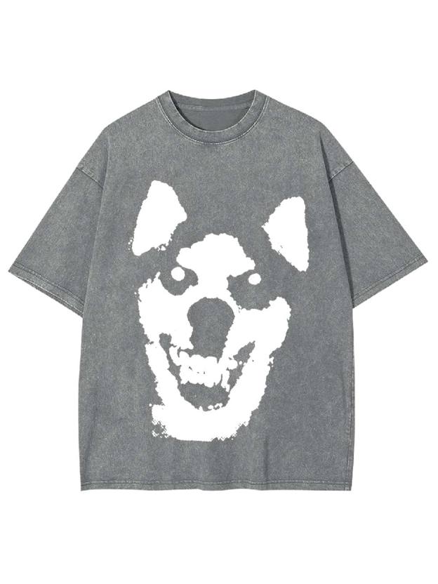 Pixelated Sinister Smil Washed Tshirt