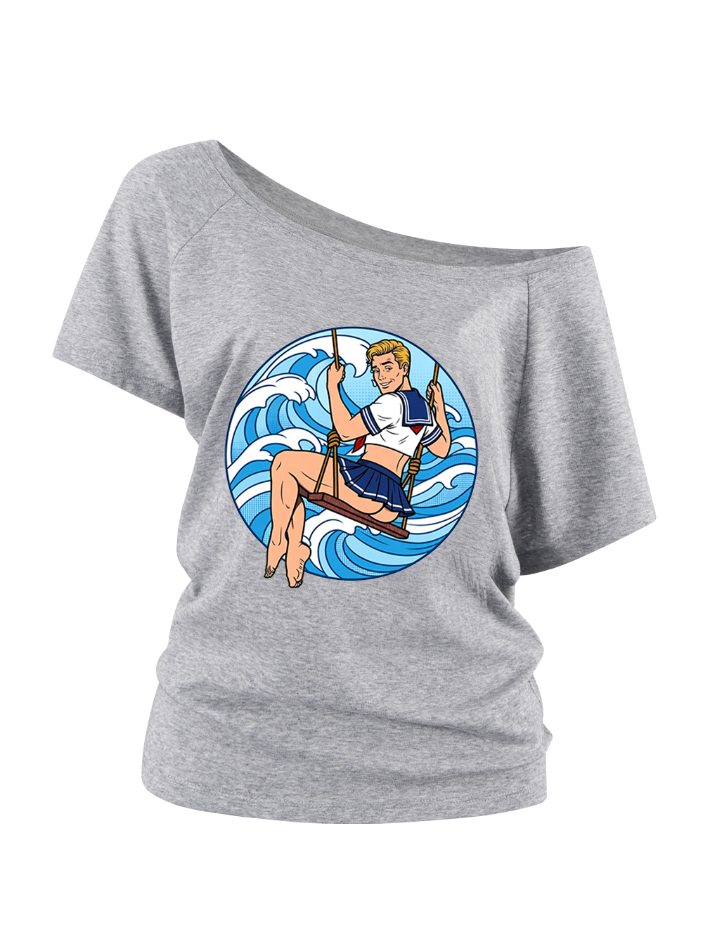 SAILOR SWING OFF SHOULDER TSHIRT