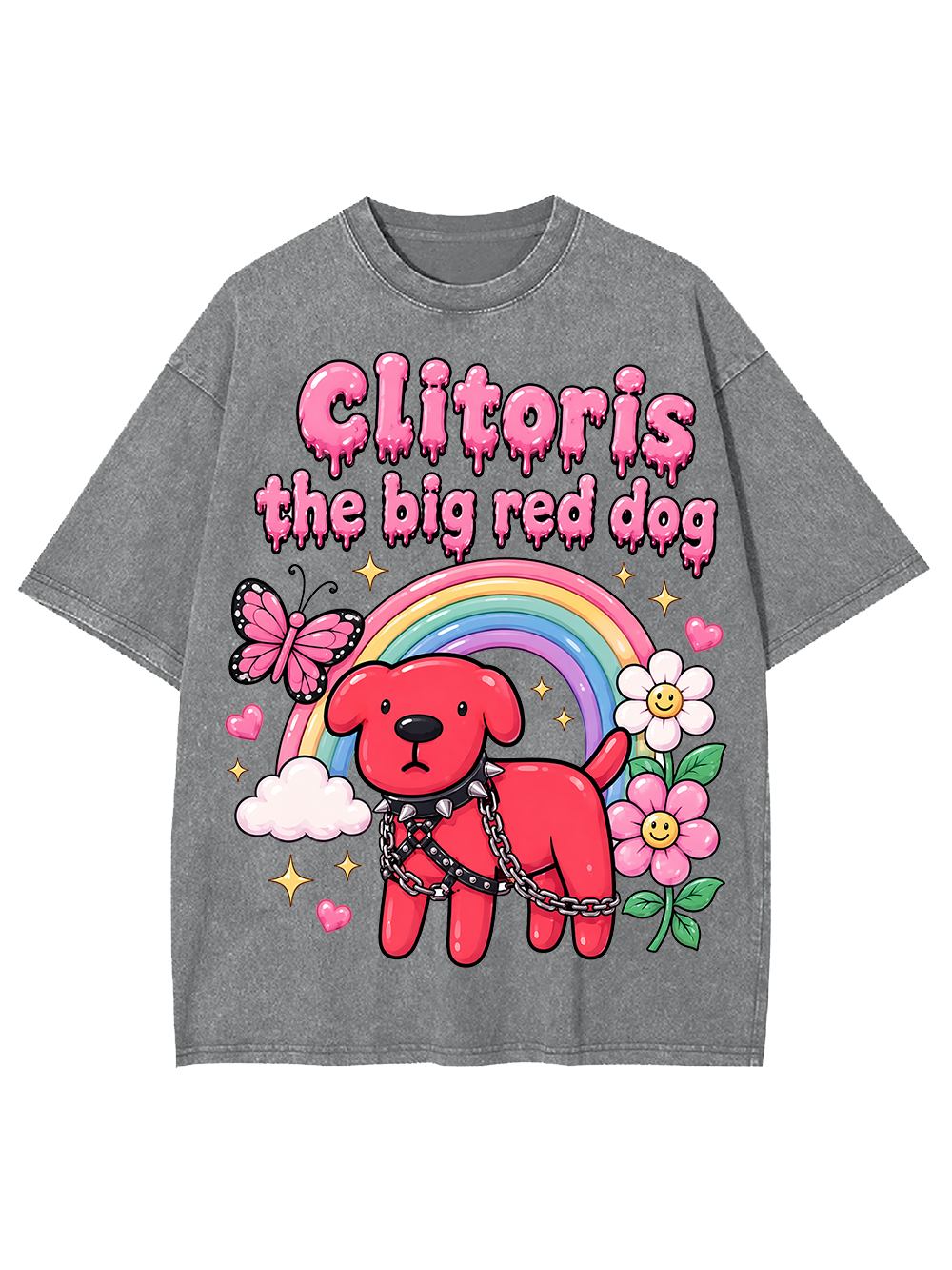 RED DOG CLITORIS AAA WASHED TSHIRT