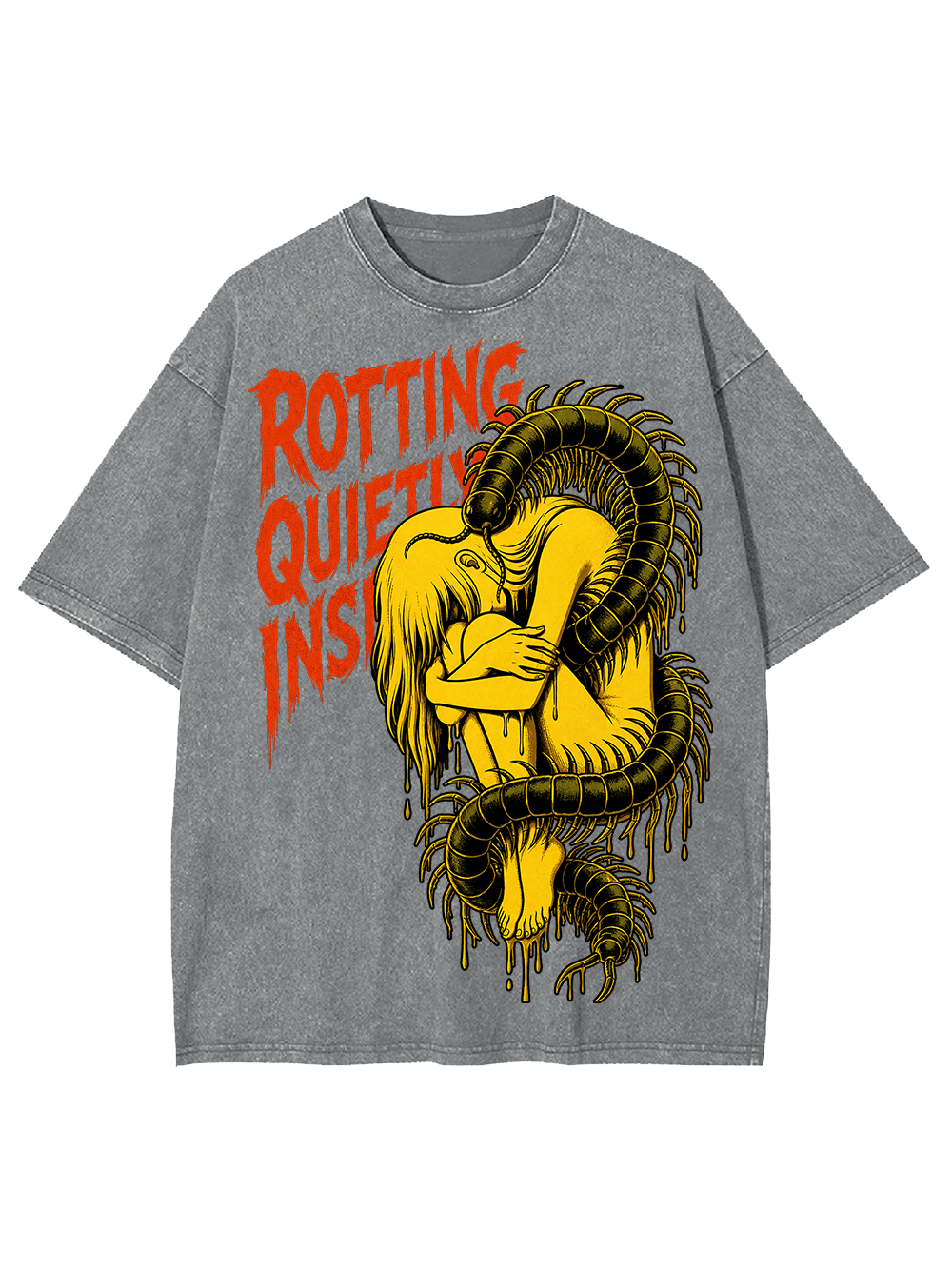 ROTTING QUIETLY INSIDE AAA WASHED TSHIRT