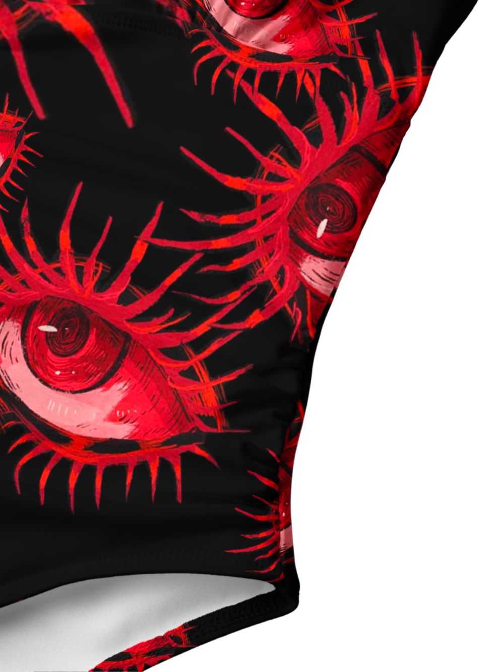 BLOOD EYES V-NECK ONE PIECE SWIMSUIT