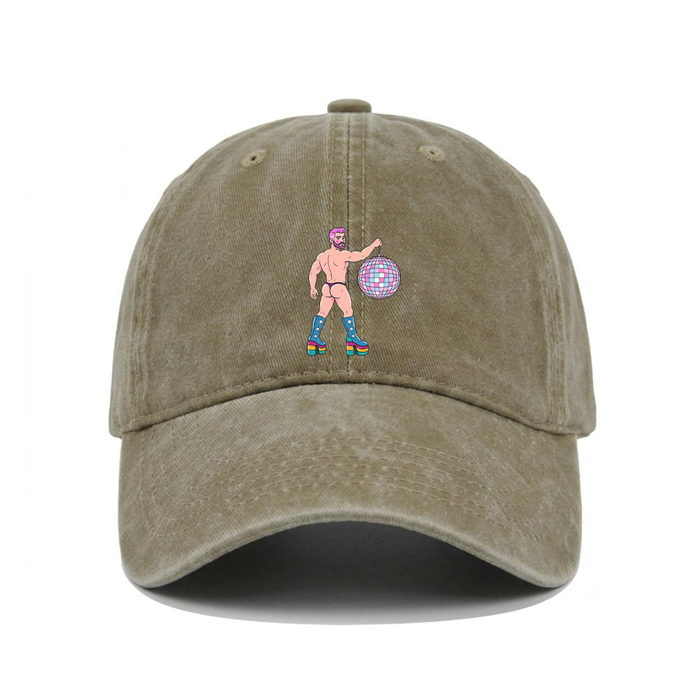 DISCO DIVA DUDE WASHED VINTAGE BASEBALL CAP