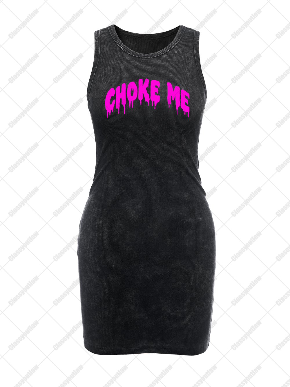 CHOKE ME VINTAGE BODYCON TANK DRESS