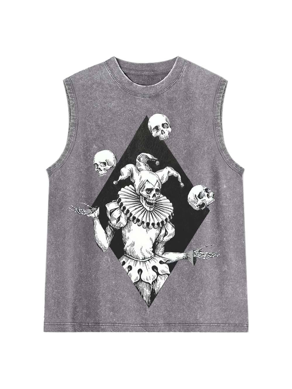 Jester Of Death Washed Tank Top