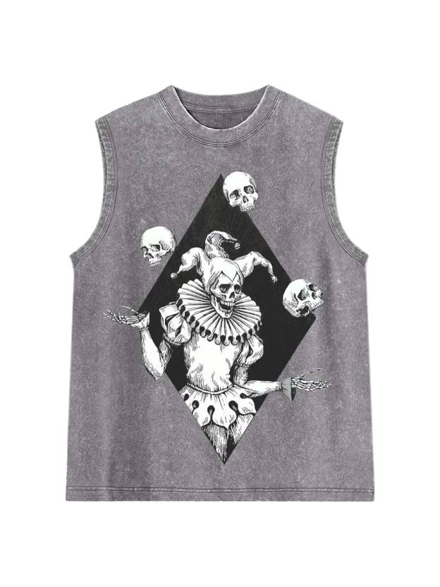 Jester Of Death Washed Tank Top