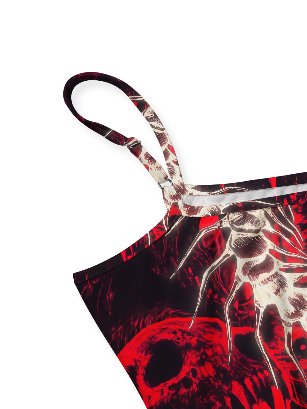 BLOOD CENTIPEDE FULL-PRINT SPAGHETTI-STRAP TOP