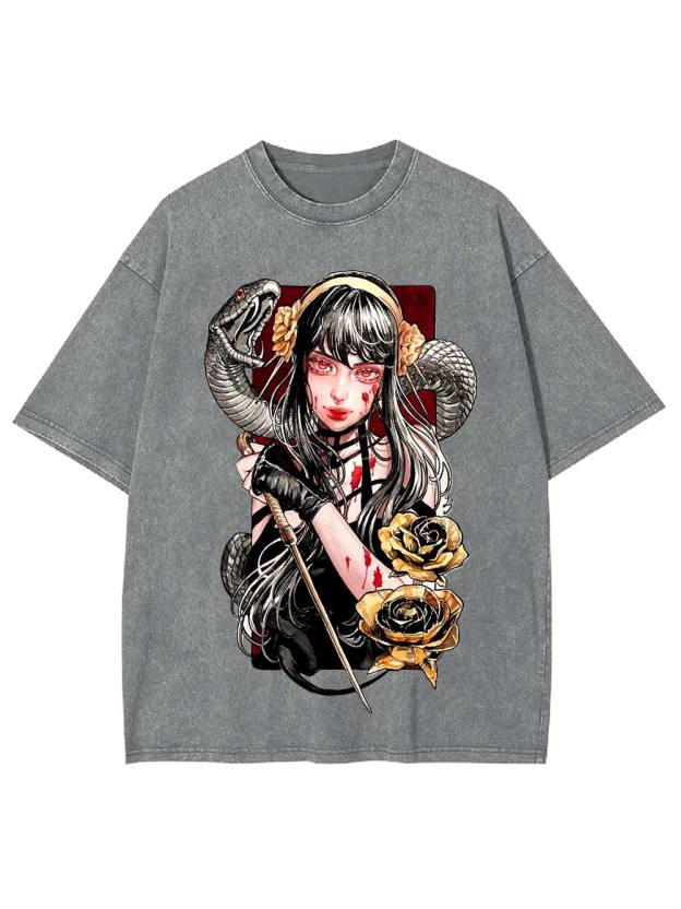 Venomous Beauty Washed Tshirt