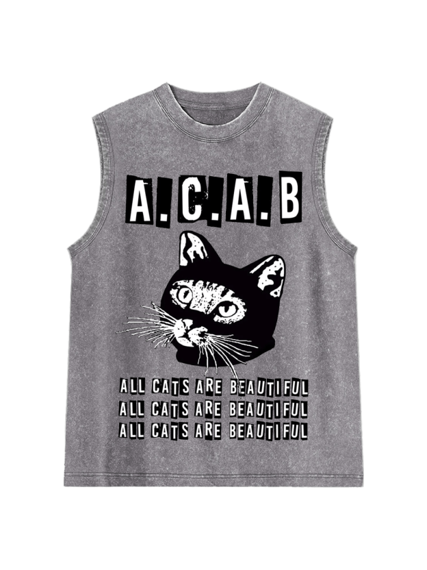 All Cats Are Beautiful Washed Tank Top