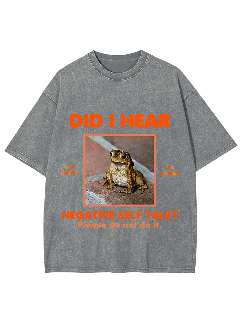 Positive Vibes Frog Washed Tshirt
