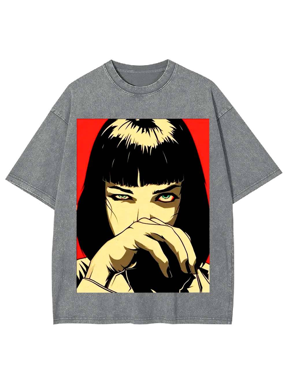 Piercing Gaze Washed Tshirt