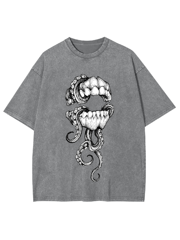 Tentacle Grin Washed Tshirt