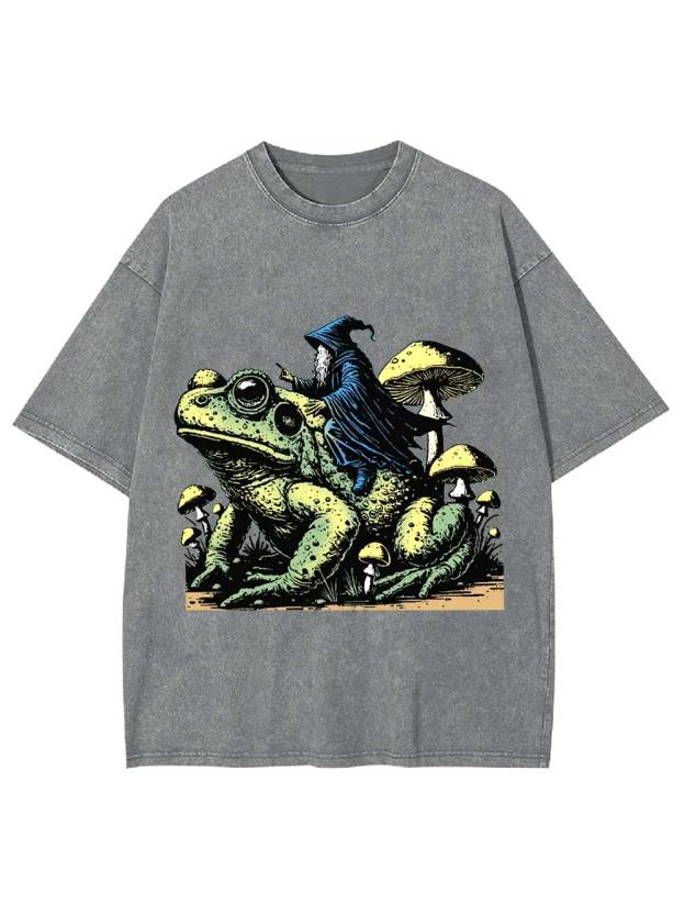 Wizard's Toad Ride Washed Tshirt