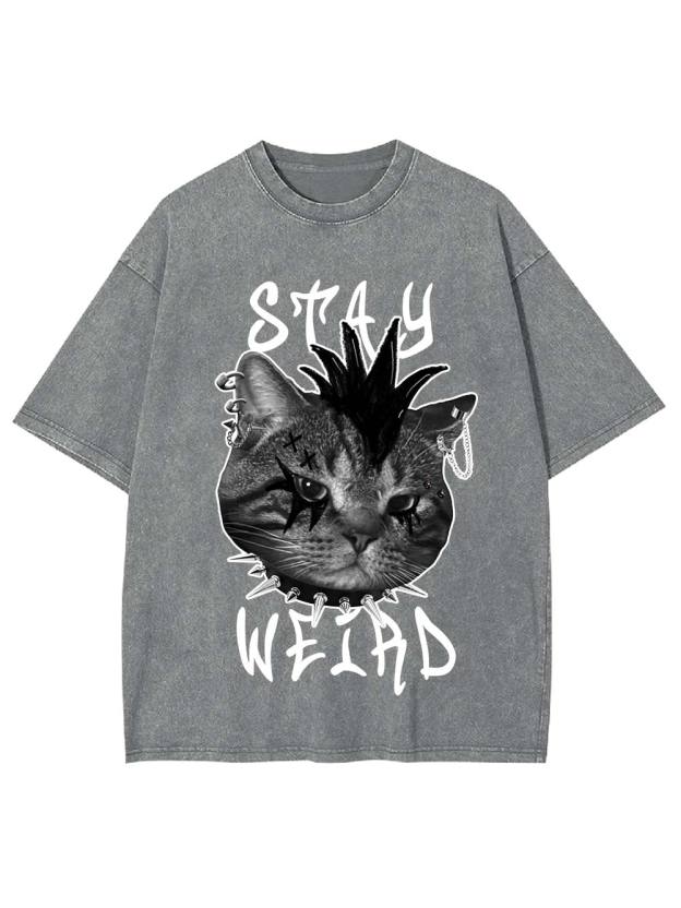 Stay Weird Washed Tshirt