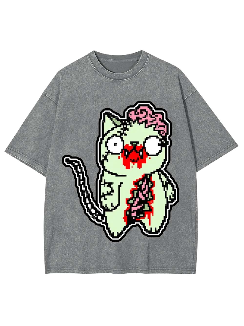 Zombie Cat Washed Tshirt