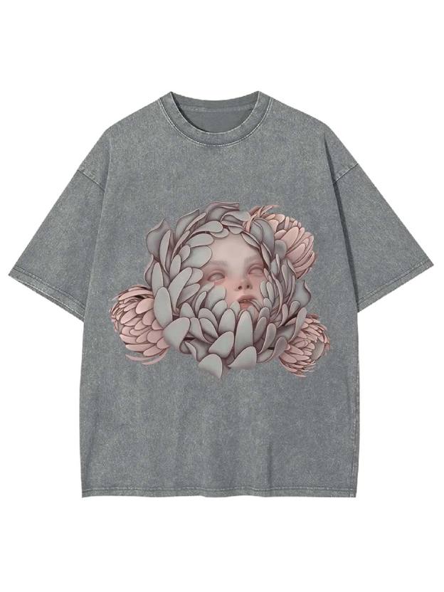 Blooming Silence Washed Tshirt