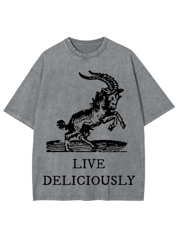 Live Deliciously Washed Tshirt