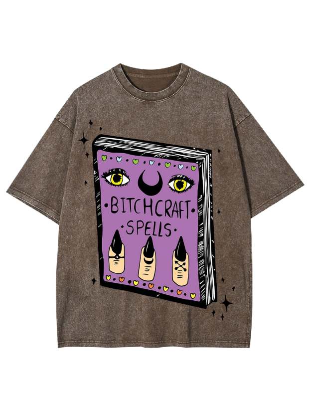 Bitchcraft Spells Washed Tshirt