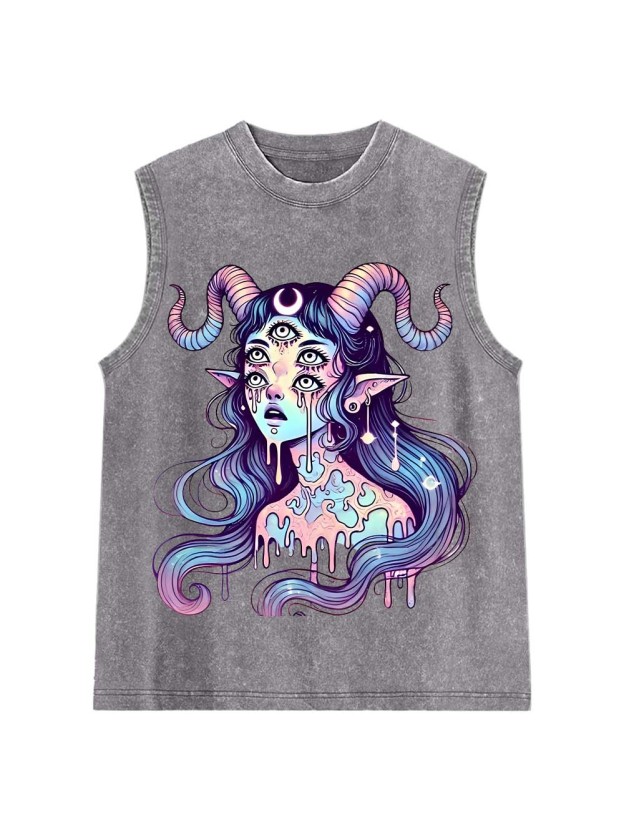 Mystic Melting Siren Washed Tank Top