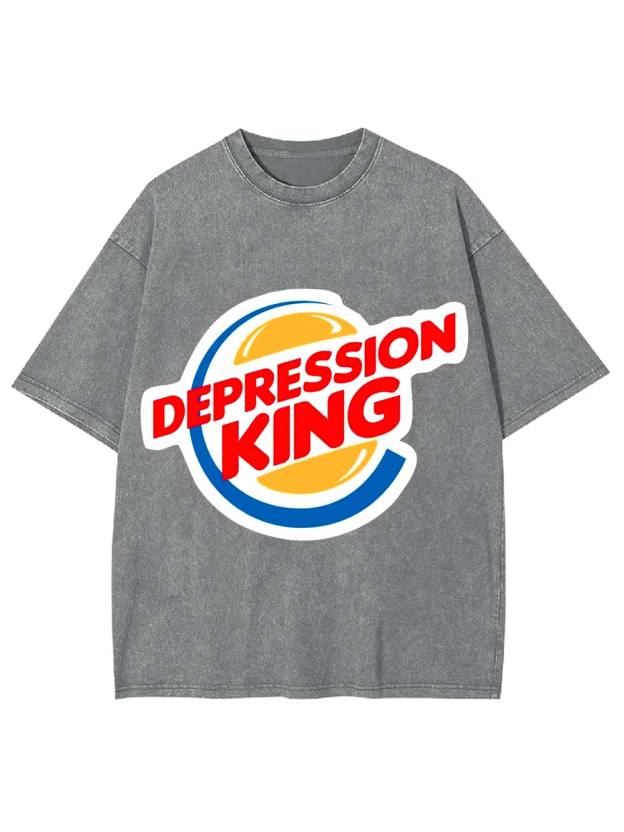 Depression King Washed Tshirt