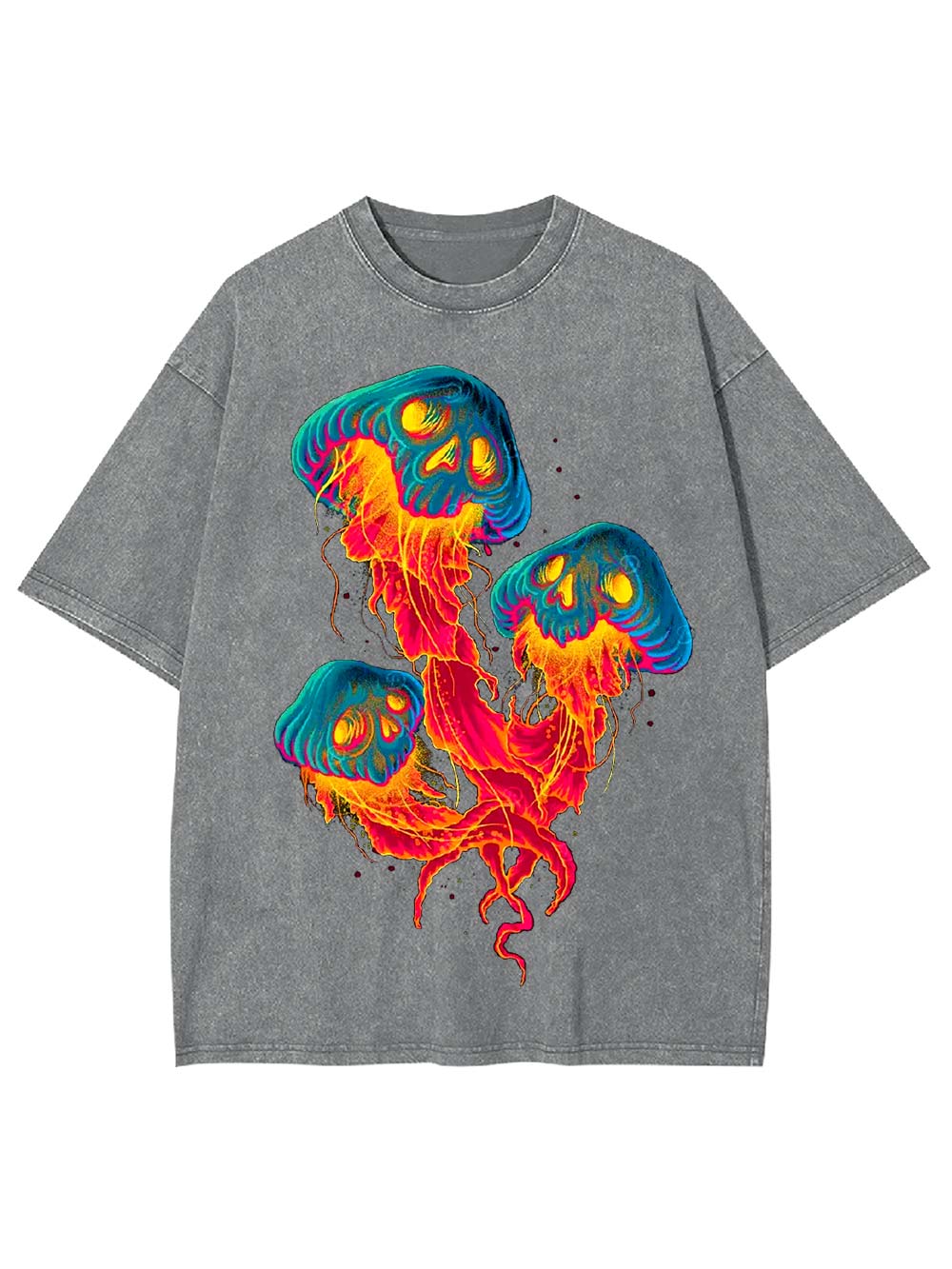 Neon Skull Jellies Washed Tshirt