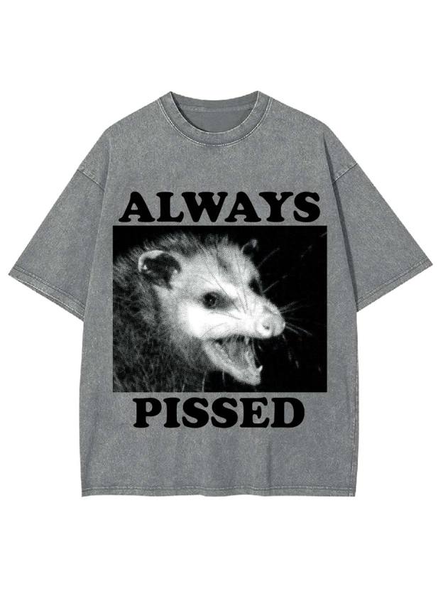Always Pissed Washed Tshirt
