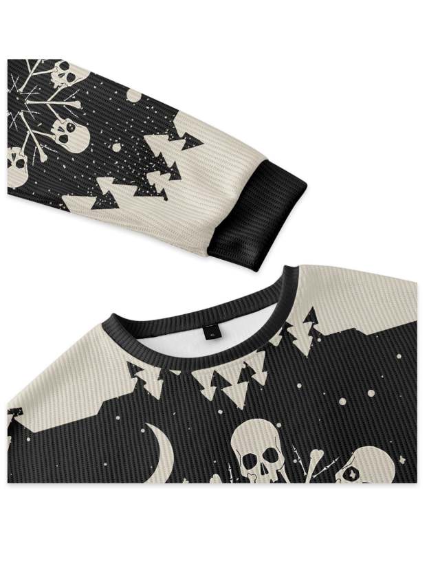 SNOWFLAKE SKULL UGLY CHRISTMAS SWEATSHIRT
