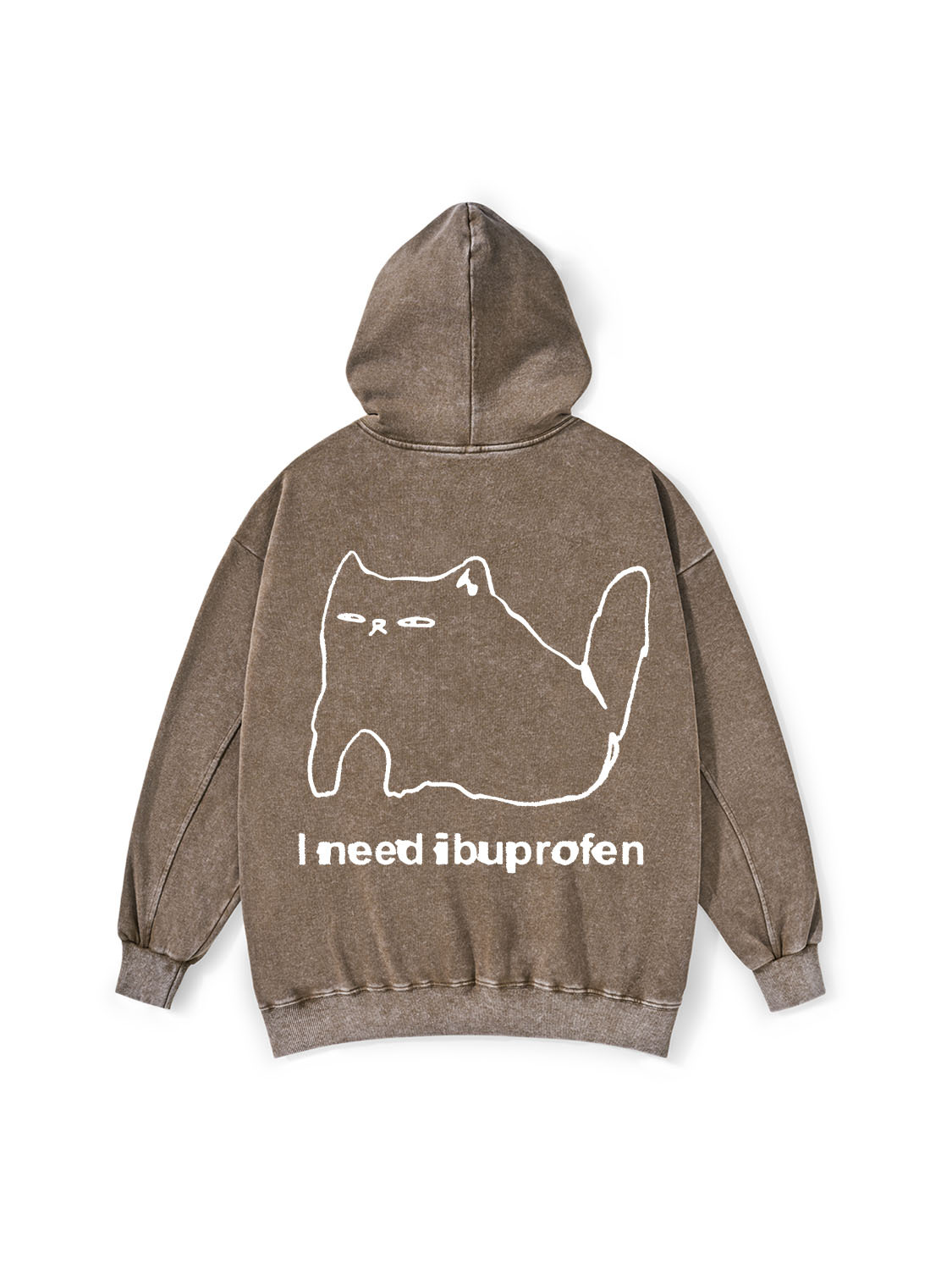 Ibuprofen Cat Washed Hoodie