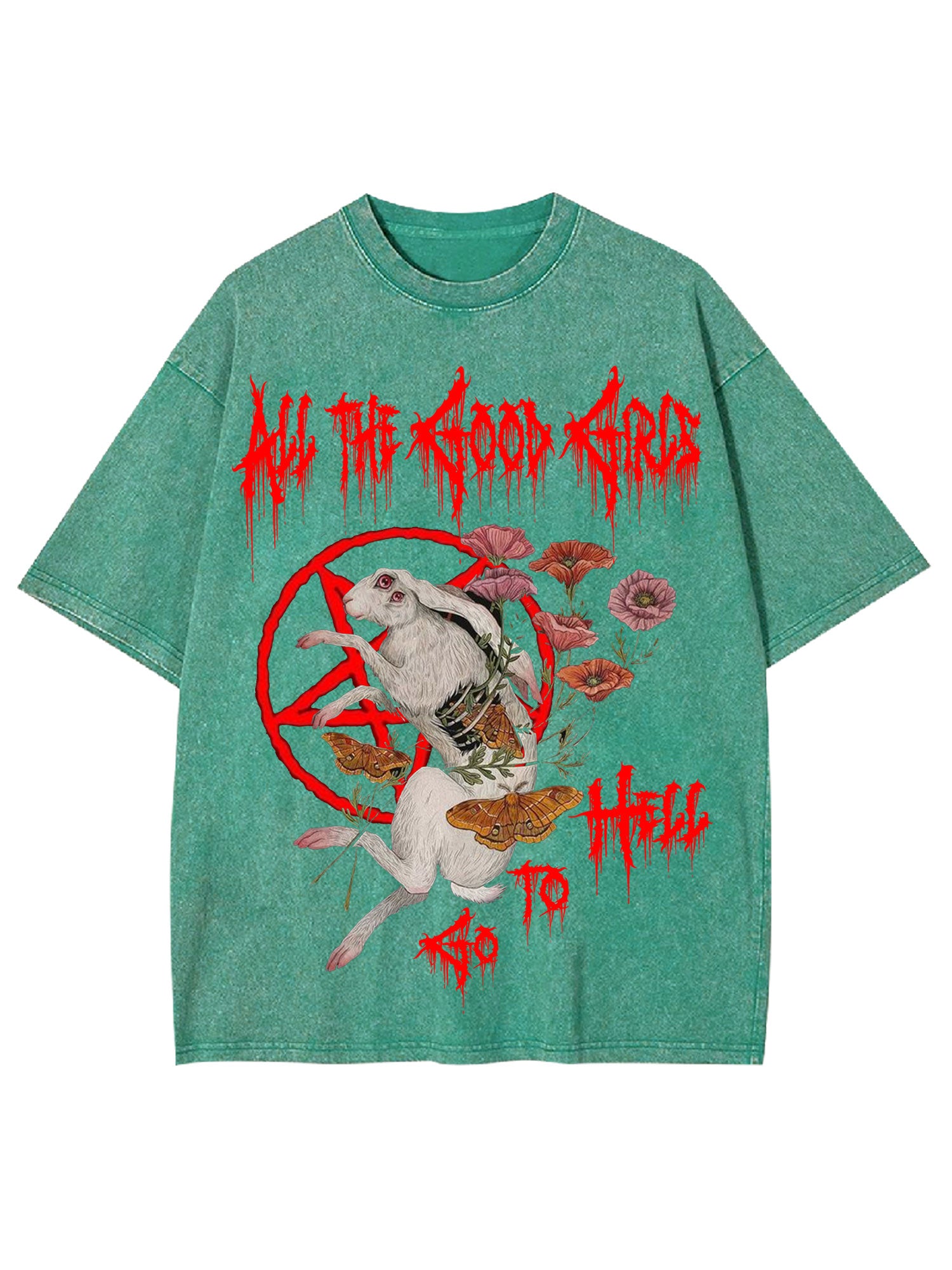 All The Good Girls Go To Hell Washed Tshirt