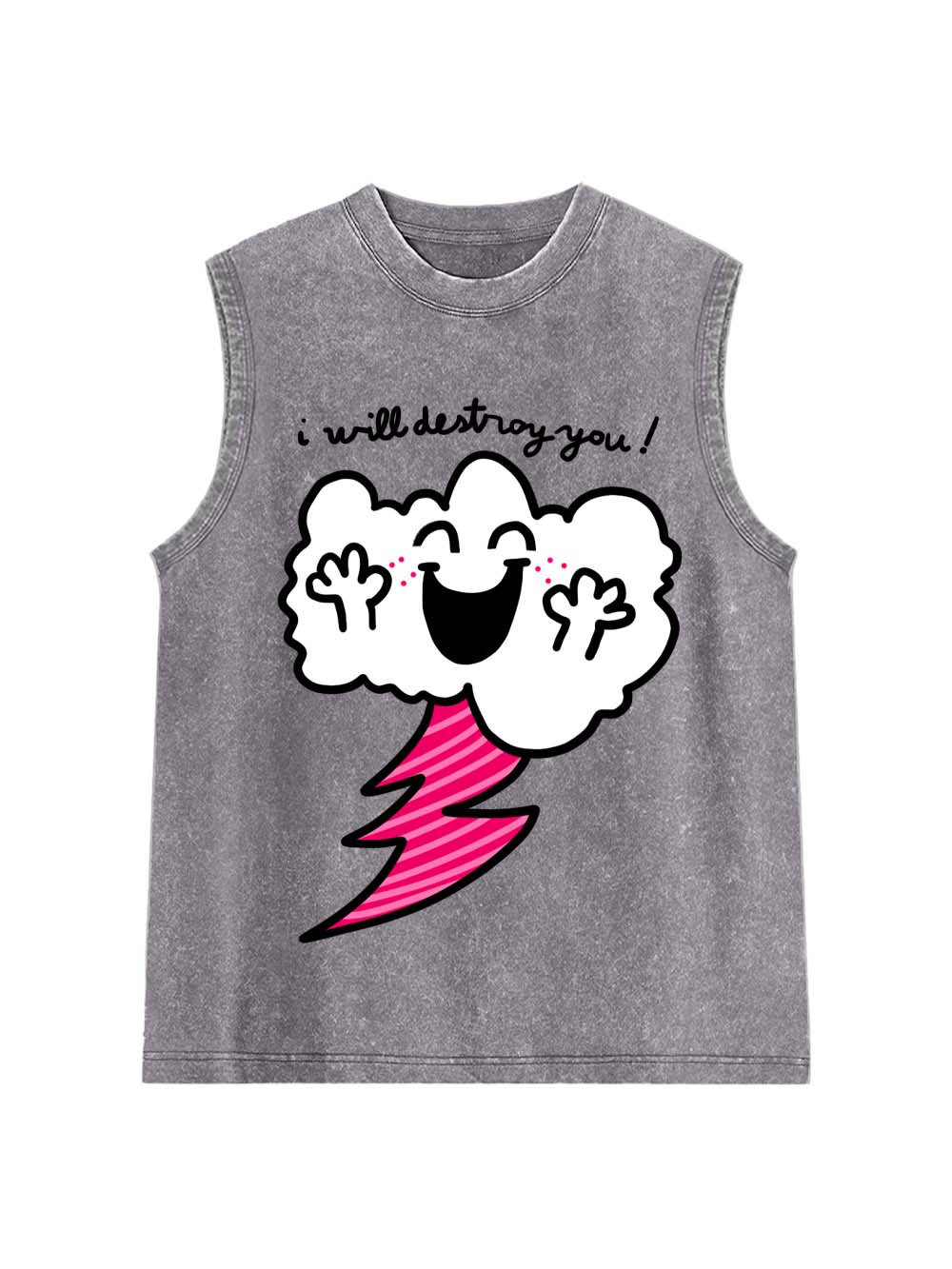 I Will Destroy You! Washed Tank Top