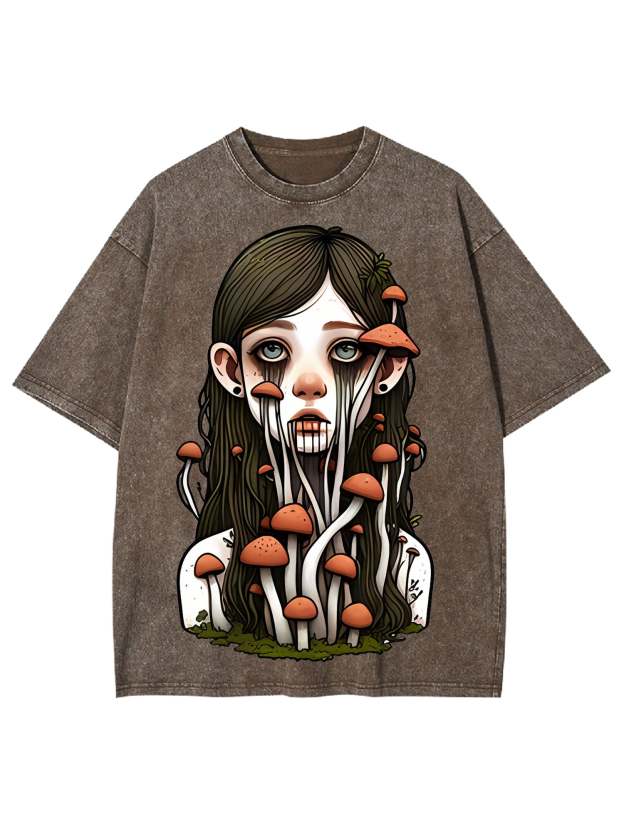 Mushroom Girl Washed Tshirt