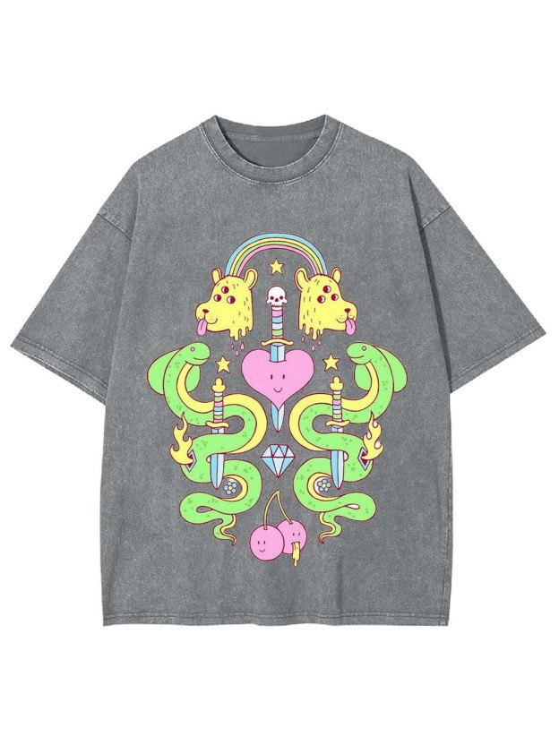 Serpents And Symbols Washed Tshirt