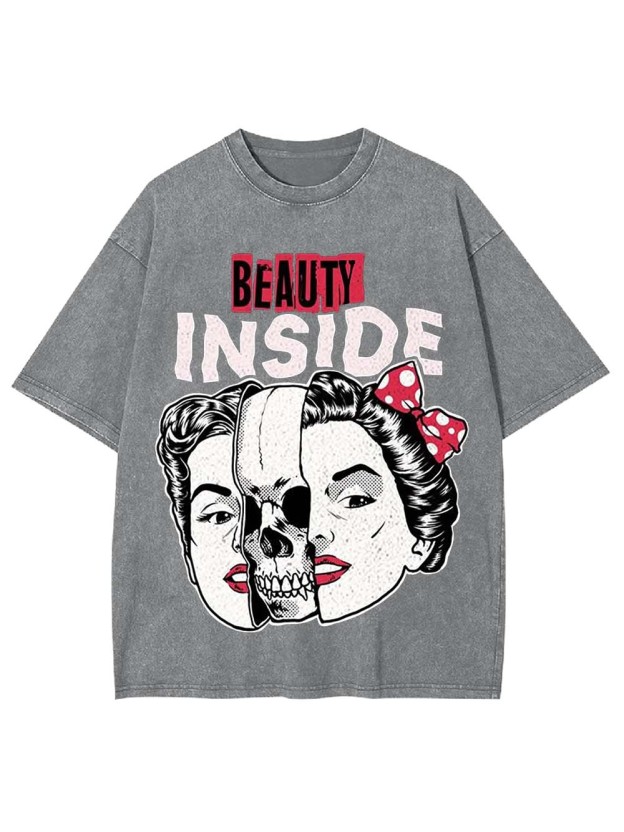 BEAUTY INSIDE WASHED TSHIRT