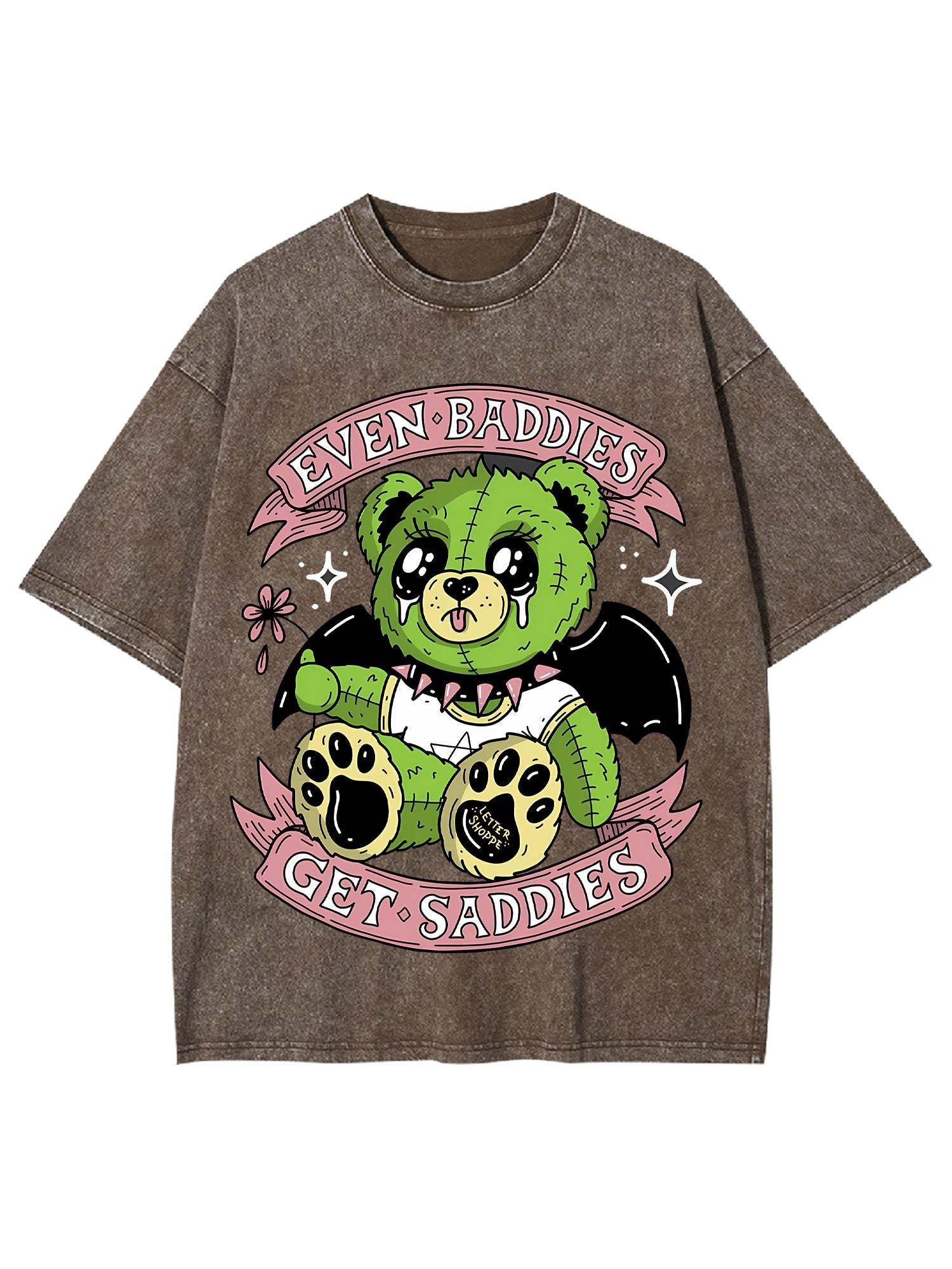 Even Baddies Get Saddies Washed Tshirt