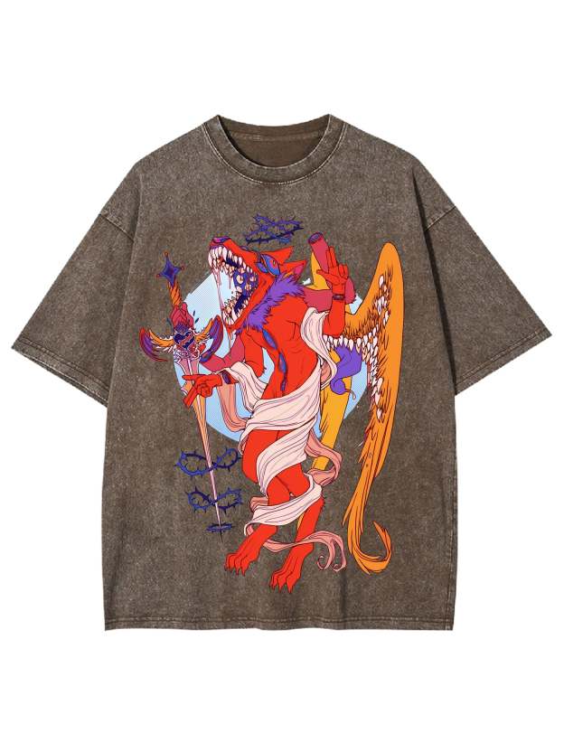 Divine Beast Of Chaos Washed Tshirt