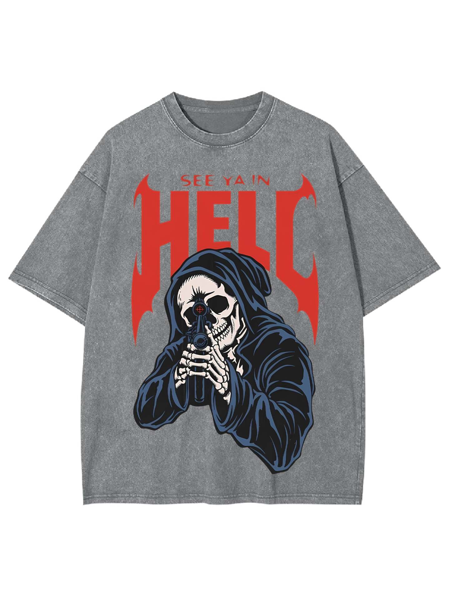 See Ya In Hell Washed Tshirt