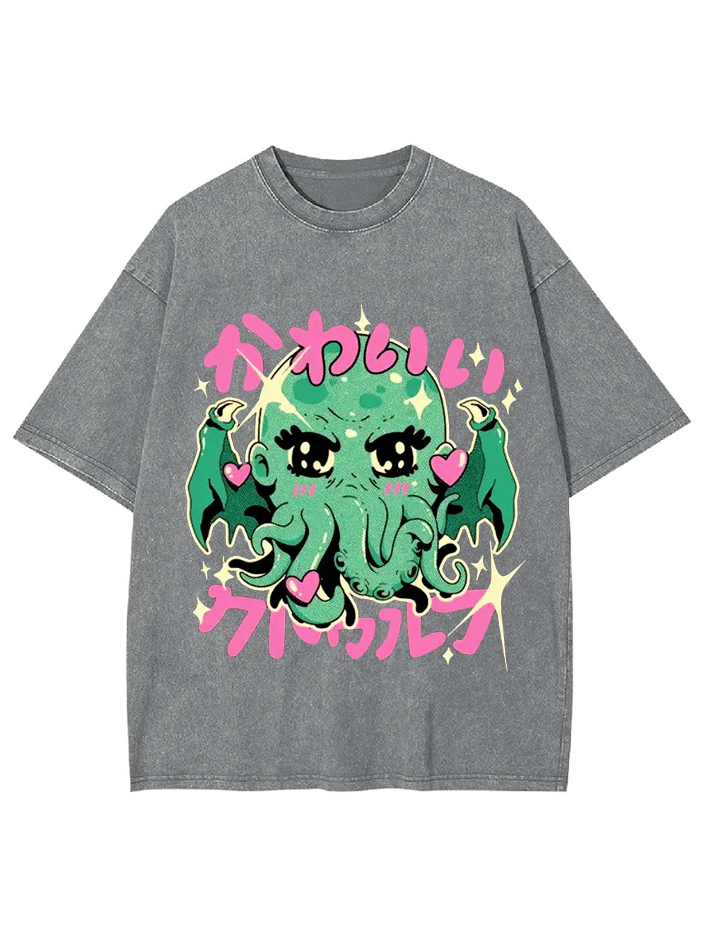 Kawaii Cthulhu Washed Tshirt