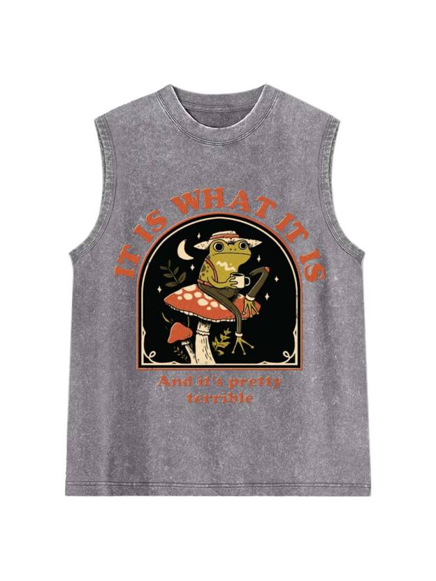 It Is What It Is Washed Tank Top