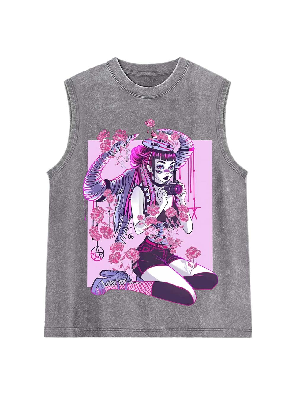 Enigmatic Girl Washed Tank Top