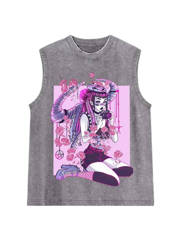 Enigmatic Girl Washed Tank Top