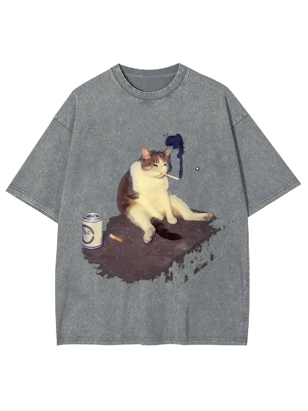 Chill Cat Vibes Washed Tshirt Washed Tshirt