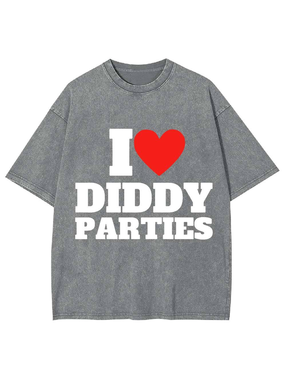 I love Diddy Parties Washed Tshirt