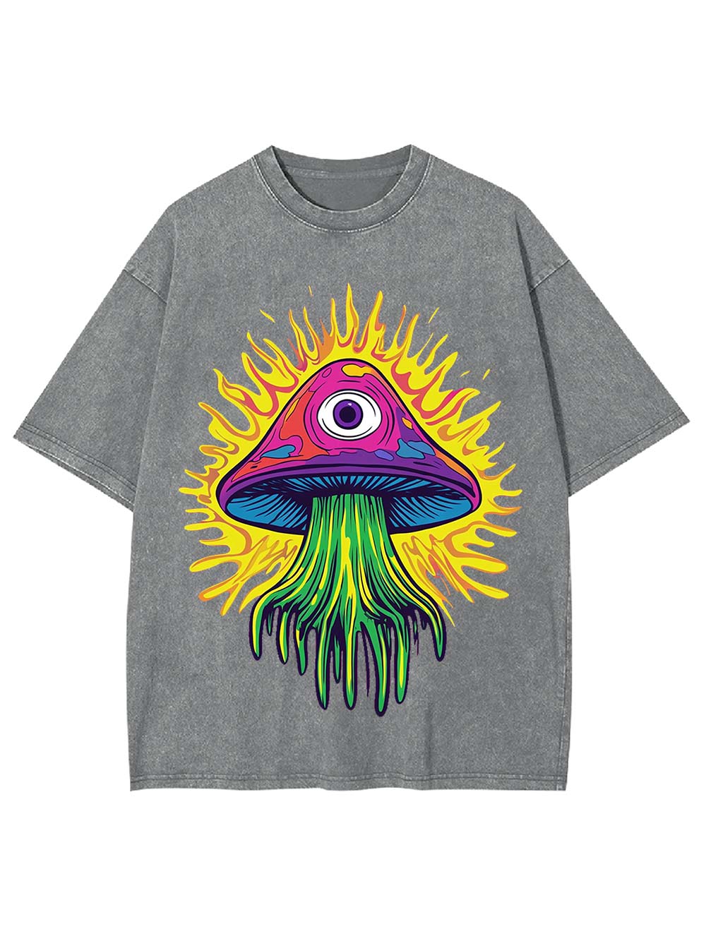 Trippy mushroom Washed Tshirt