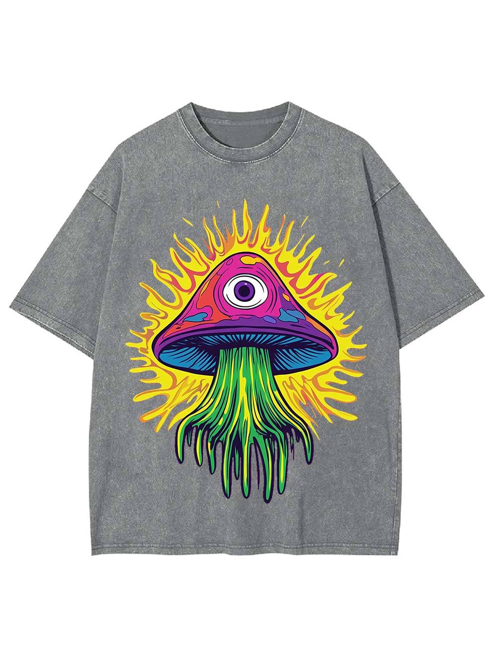 Trippy mushroom Washed Tshirt