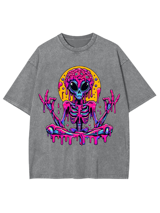 Melting Alien Zen Washed Tshirt
