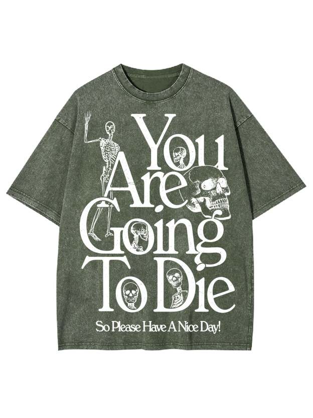 You Are Doing To Die，So Please Have A Nice Day Washed Tshirt-ClassyOutlaw